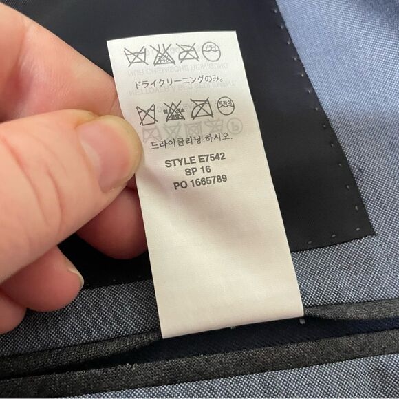 J Crew Ludlow Blazer Sport Coat Men’s Blazer 44L Blue American Woolens 2 Btn - Picture 12 of 14